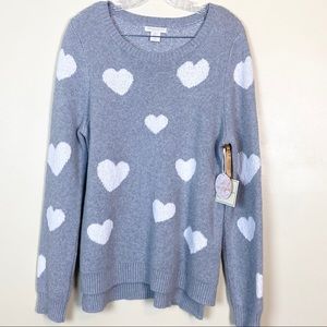 Christian Siriano Heart Grey Sweater